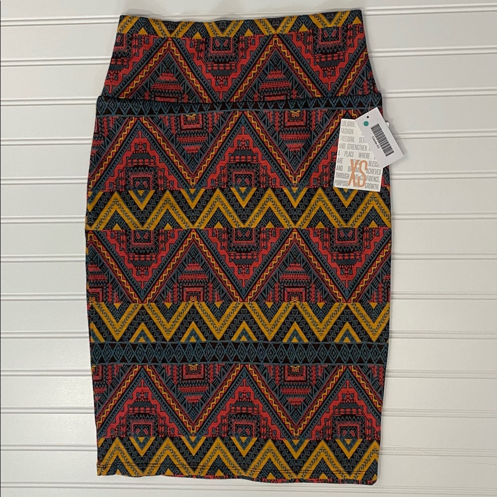 New with Tags XS Pencil Skirt LuLaRoe Cassie Woven Pattern